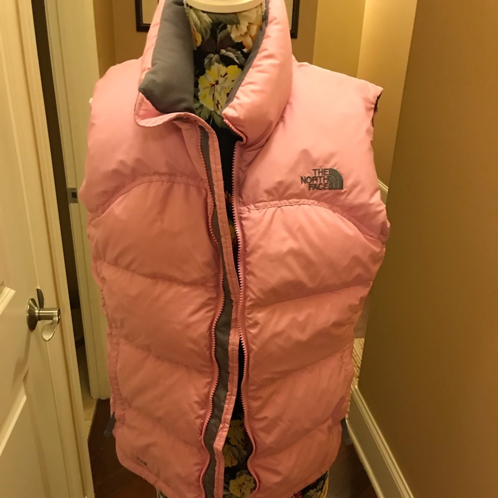 North Face Pink and Grey vest